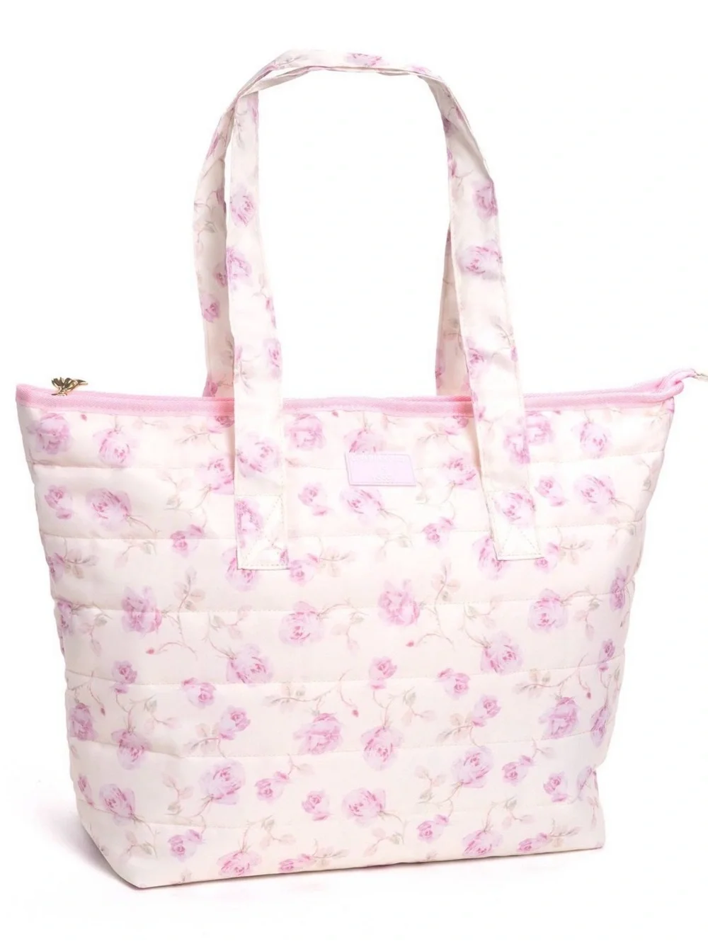 LoveShackFancy x Target - Yoobi Ribbon Rosa Quilted Tote Bag Sterling Dusk